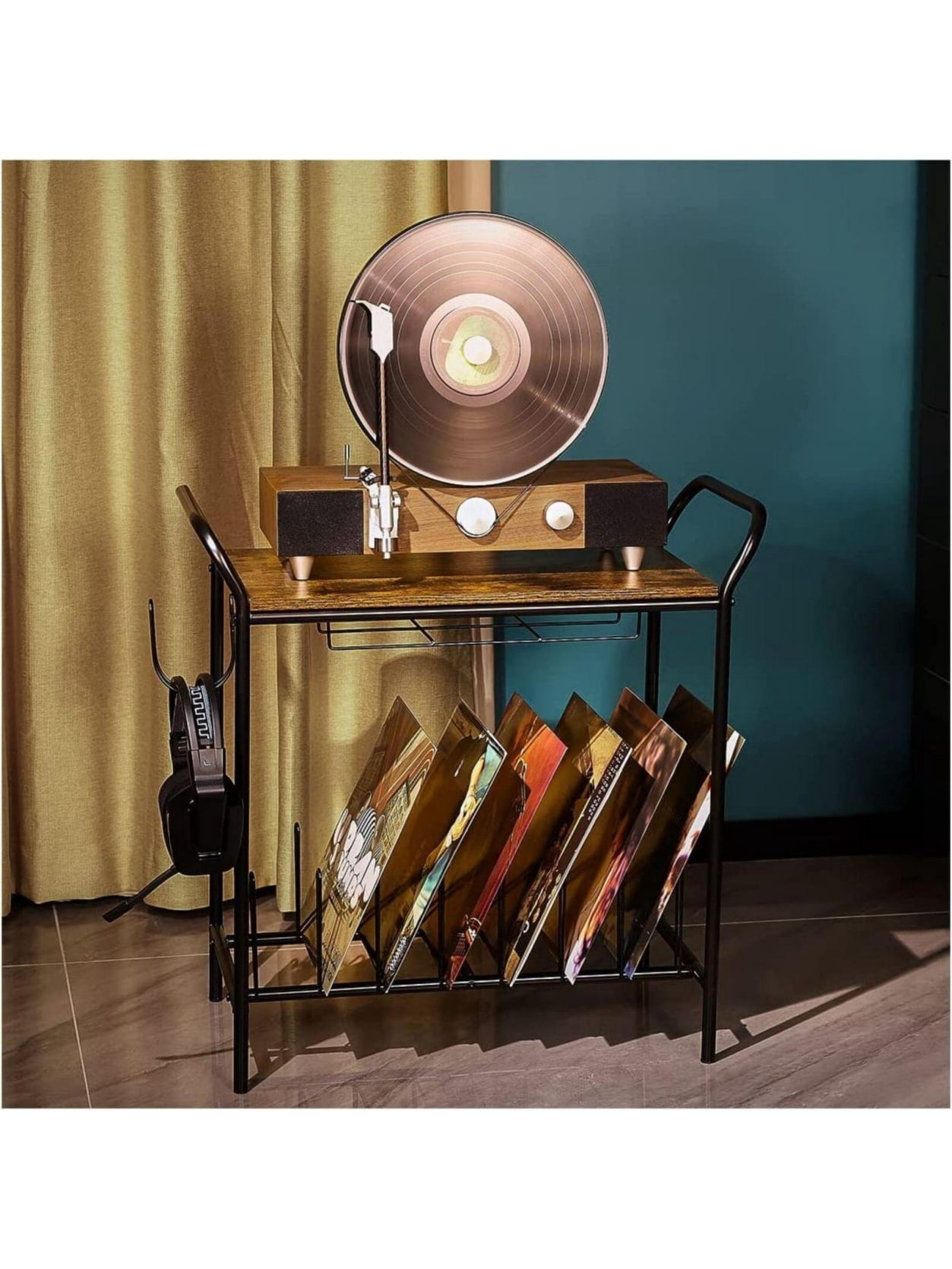 Record Player Stand, Turntable Stand with Record Storage, Vinyl Record ...