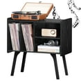 thumbnail image 1 of Record Player Stand, Turntable Stand with Vinyl Record Storage Holds Up to 120 Albums, vinyl record storage cabinet for Living Room, 1 of 6