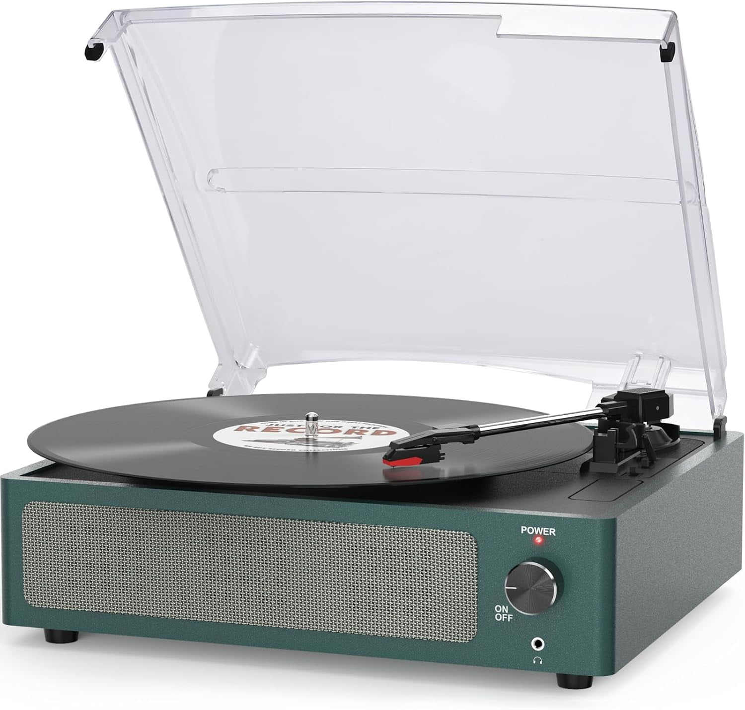 Record Player for Vinyl Turntable with Built-in Wireless Receiver & 2 ...