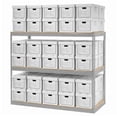 thumbnail image 1 of Record Storage Rack with Boxes - Gray - 72 x 30 x 60 in., 1 of 1