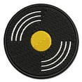 thumbnail image 1 of Record Vinyl Music Applique Multi-Color Embroidered Iron-On Patch - 2.0 Inch Mini, 1 of 5