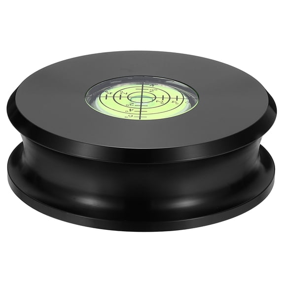 Record Weight Stabilizer, 337g/12oz Anodized Aluminum Turntable Weight Clamps 3'' x 1''  Vinyl Disc Stabilizer with Level Vibration Dampener for LP Player HiFi Turntable, Black