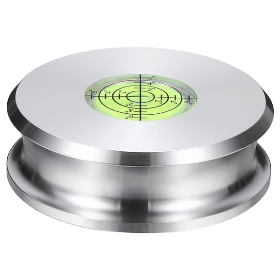 Record Weight Stabilizer, 338g/12oz Anodized Aluminum Turntable Weight Clamps 3'' x 1''  Vinyl Disc Stabilizer with Level Vibration Dampener for LP Player HiFi Turntable, Silver