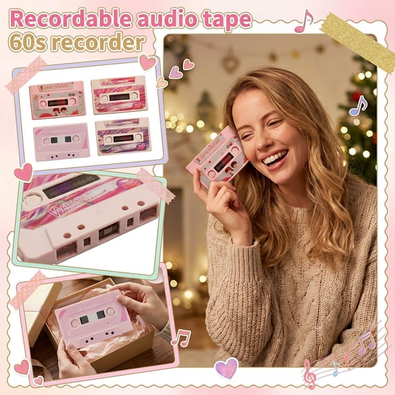 Recordable Cassette Tape, A Valentine's Day Gift—a 60-second Voice Message Recorder, Perfect For Anniversaries And Birthdays
