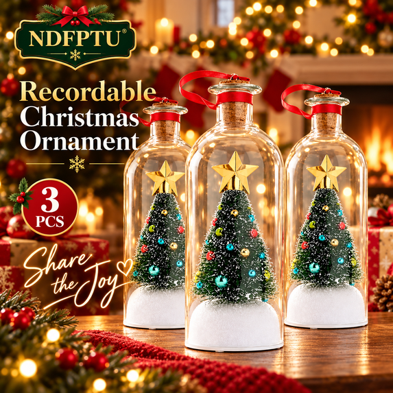Recordable Christmas Tree in a Bottle, Voice Recording Christmas ...