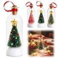 thumbnail image 1 of Recordable Christmas Tree Message in a Bottle Ornament,30-Second Voice Recording Keepsake with Snowy Mini Trees,Glass Holiday Decoration for Mantel(1PC), Lazyguy, 1 of 9