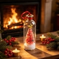 thumbnail image 1 of Recordable Christmas Tree Message in a Bottle, Voice Recording Keepsake with Snowy Mini Trees, a Sentimental Christmas Gift with Playback, Glass Holiday Decoration for Mantel, 1 of 7