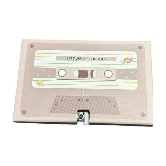 Recordable Greeting Cassette Tape, 60 Seconds Voice Recording Cassette Tape Cassettes Customizabl Stylish Tape Gift, Message