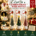 thumbnail image 1 of Recordable Luminous Christmas Tree Wishing Bottle, Light Up Mini Christmas Tree Glass Bottle Ornament, Voice Message LED Warm Light Tabletop Keepsake Jar with Ribbon, Holiday Xmas Gift Set, 1 of 8