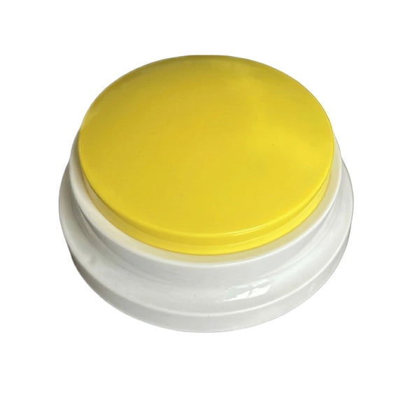 Recordable Pet Communication Buttons for Dog Training Voice Recording Talking Button Sound Starter Set for Cats Dogs Pet Supplies 3.54 Inch Durable Tools Yellow