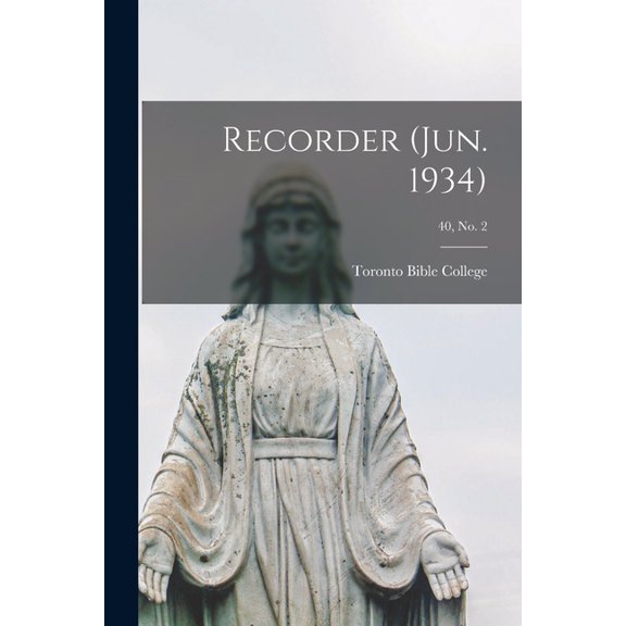 Recorder (Jun. 1934); 40, no. 2, (Paperback)