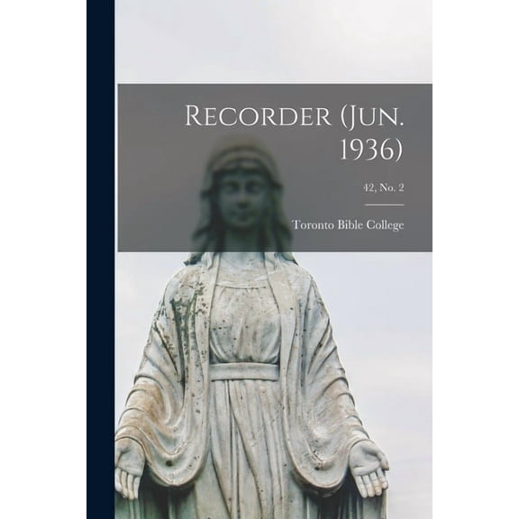 Recorder (Jun. 1936); 42, no. 2, (Paperback)
