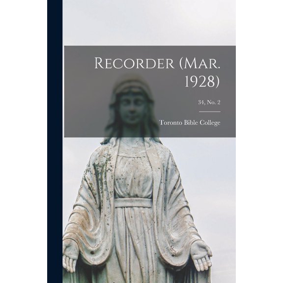 Recorder (Mar. 1928); 34, no. 2, (Paperback)