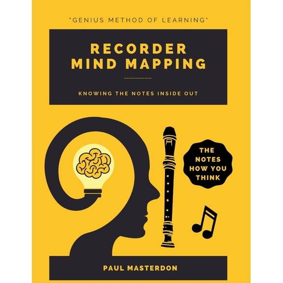 Recorder Mnemonics Recorder Mind Mapping: A Mnemonically Color-Coded Recorder Fingering Chart Book: With Unique Player's Eye View, Book 2, (Paperback)