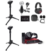 Recording Bundle w/ Scarlett 2i2 Studio 4th Gen Interface+Mics+Headphones+Stands