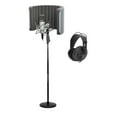 thumbnail image 1 of Recording Kit w/ Samson C01 Studio Microphone+Vocal Booth+Shock Mount+Headphones+Rockville RVMIC4 Round-Base Microphone Stand With Quick Release Hand Clutch, 1 of 12