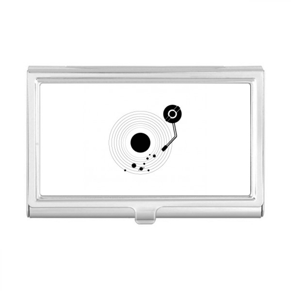 Recording Music Phonograph Pointer Business Card Holder Case Pocket Box Wallet