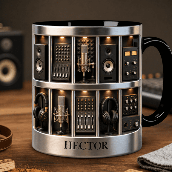 Recording Studio Mug Custom Accent Mug, Studio Boss Gift for Dad or Daddy