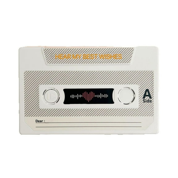 Recording Voice Card Tape 30-Seconds DIY Recordable Voice Cassette Tape for Wedding Birthday Invitation Cards White