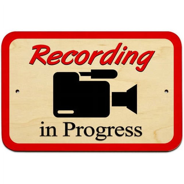 Recording in Progress Video Camera Camcorder Symbol Sign - Walmart.com