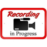 Recording in Progress Video Camera Camcorder Symbol Sign - Walmart.com
