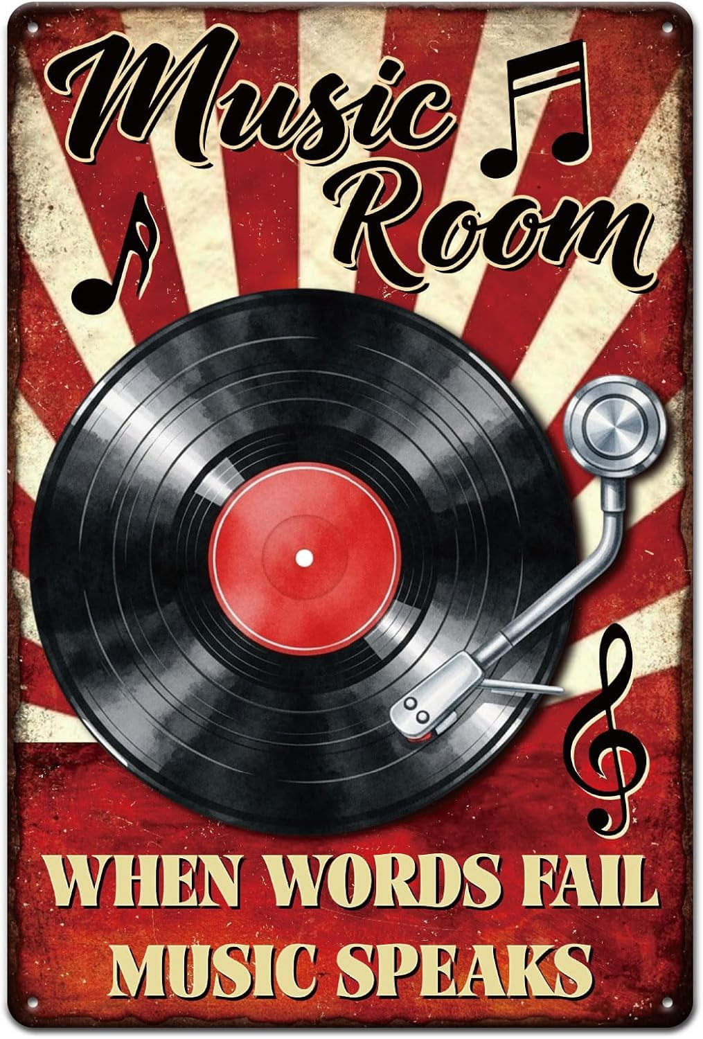 Music Problem Sign Records Musics Metal Tin Sign