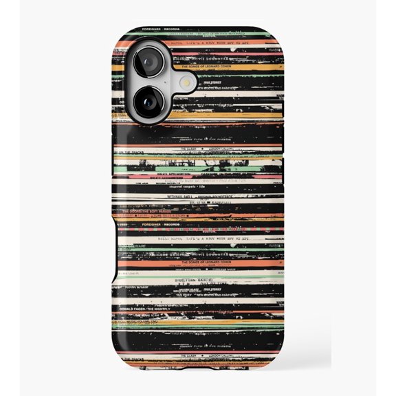 Recordsss Vinyl Music LP Album Retro Graphic Tough Phone Case for iPhone 11 12 13 14 15 16 17