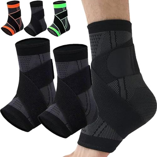 Recover Ankle Sleeve - Ankle Brace Foot & Heel Wrap, Adjustable Ankles Compression Sleeve, Ankle Brace for Women Men