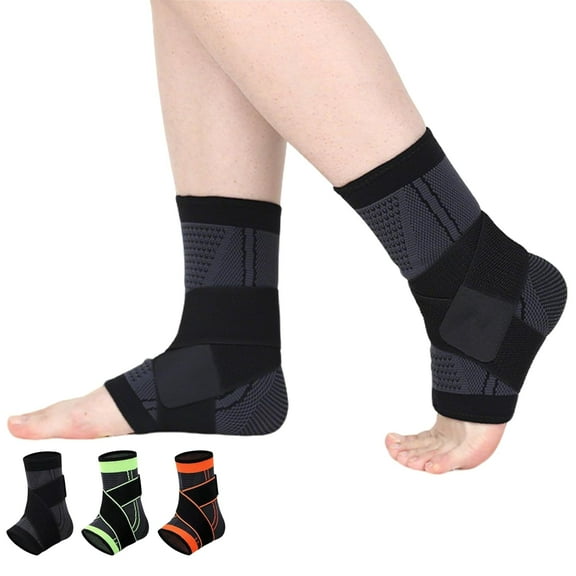 Recover X Ankle Sleeve, AsoIeo Ankle Brace, Asoieo 𝐀𝐧𝐤𝐥𝐞 Brace Foot & Heel Wrap, Suitable For Outdoor Activities (Black*2,Medium)