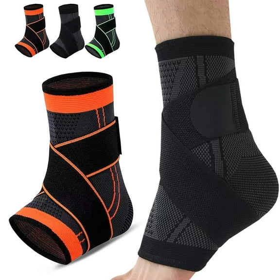 Recover X Ankle Sleeve - AsoIeo Ankle Brace Foot & Heel Wrap for Kids Youth, Suitable for Outdoor Activities (Orange, X-Large (ADULT))