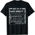 thumbnail image 1 of Recovery AA Sayings and Slogans One Day At A Time Design NA T-Shirt, 1 of 3