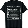 thumbnail image 1 of Recovery AA Sayings and Slogans One Day At A Time Design NA T-Shirt, 1 of 3