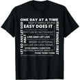 thumbnail image 1 of Recovery AA Sayings and Slogans One Day At A Time Design NA T-Shirt, 1 of 3