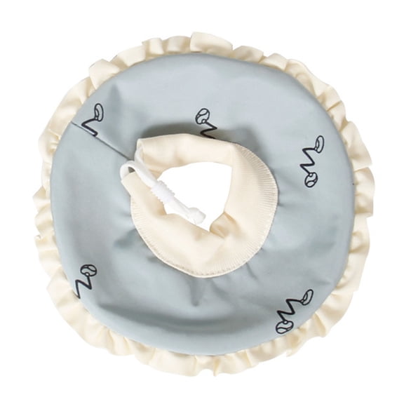 Recovery E-Collar Ruffle Edge Anti-lick Fabric Hamster Pet Protective Collar for Squirrel
