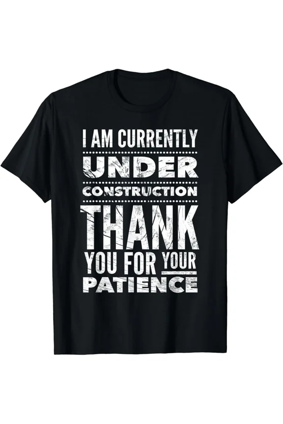 Recovery In Progress Under Construction Humor Unisex T-Shirt, up to size 5XL
