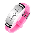 thumbnail image 1 of Recovery Jewelry Alcoholics Anonymous AA Anniversary Encouragement Bracelet Inspirational Sobriety Triangel Heartbeat Wristband Recoverying Gifts for Sober, Pink, 1 of 6