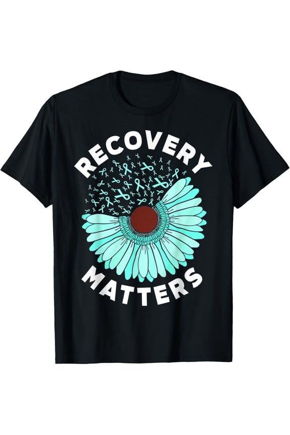 Recovery Matters Alcohol Drug Awareness Addiction Ribbon T-Shirt