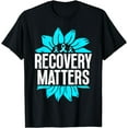 thumbnail image 1 of Recovery Matters Drug Alcohol Awareness Mint Ribbon T-Shirt, 1 of 2