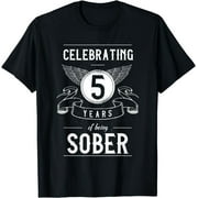 Recovery Milestone Commemorative Tee - Celebrate 5 Years of Sobriety with a Special Gift