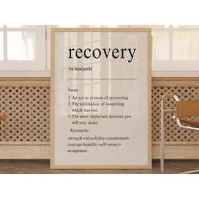 Recovery Print Recovery Poster Definition Print Recovery Sign Recovery Wall Decor Recover Definition Aa Group Gift Present For Recovery Art Wall Art, Poster Only