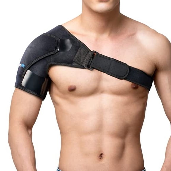 Recovery Shoulder Brace and Arm Sling for Men & Women,Shoulder Compression for Injury Relief and Adjustable Comfort,Right/Left