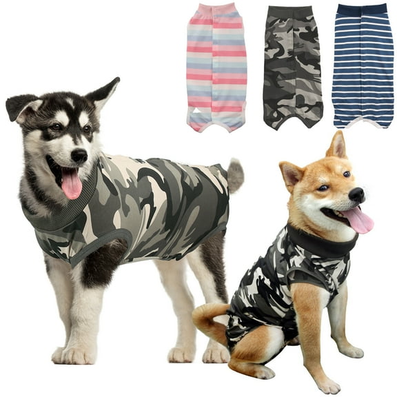 Recovery Suit for Dogs Cats After Surgery, Recovery Shirt for Male Female Dog Abdominal Wounds Bandages Cone E-Collar Alternative, Anti-Licking Pet Surgical Recovery Snuggly Suit, Soft Fabric Onesie