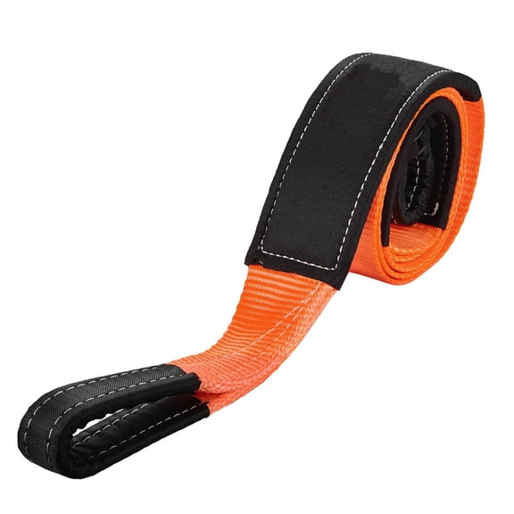 Recovery Tow Strap 3"x8' 36,000 lbs, Triple Reinforced Loops, Tree Saver, Winch Extender, Off-Road Towing, Weatherproof.