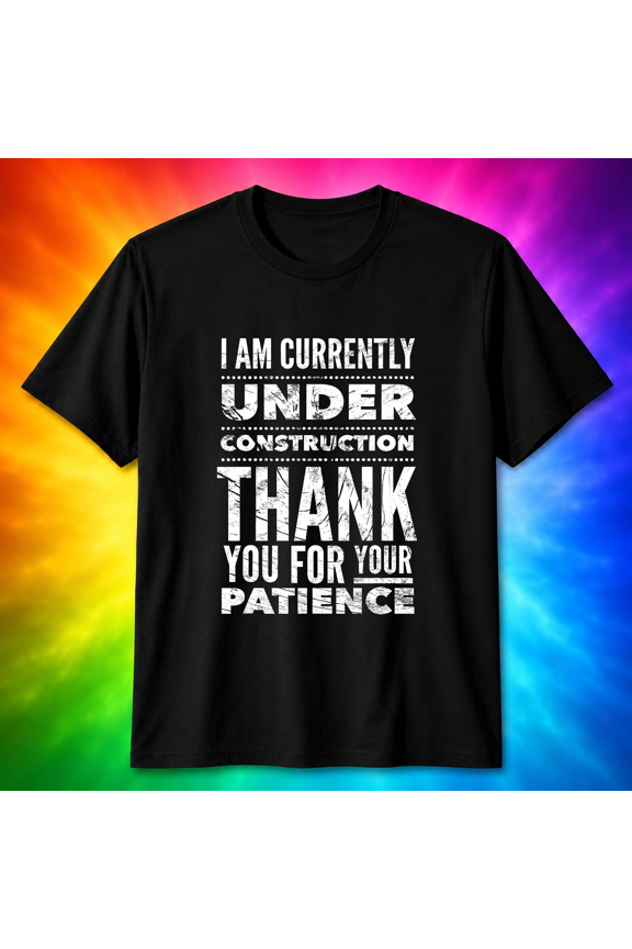 Recovery in Progress Under Construction Retro Humor Sarcastic Unisex T-Shirt V25606,S- 5XL