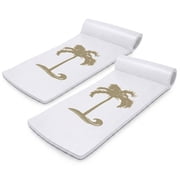 TRC Recreation Sunsation Foam Pool Float Lounger - Headrest - 2 Pack, White/Bronze