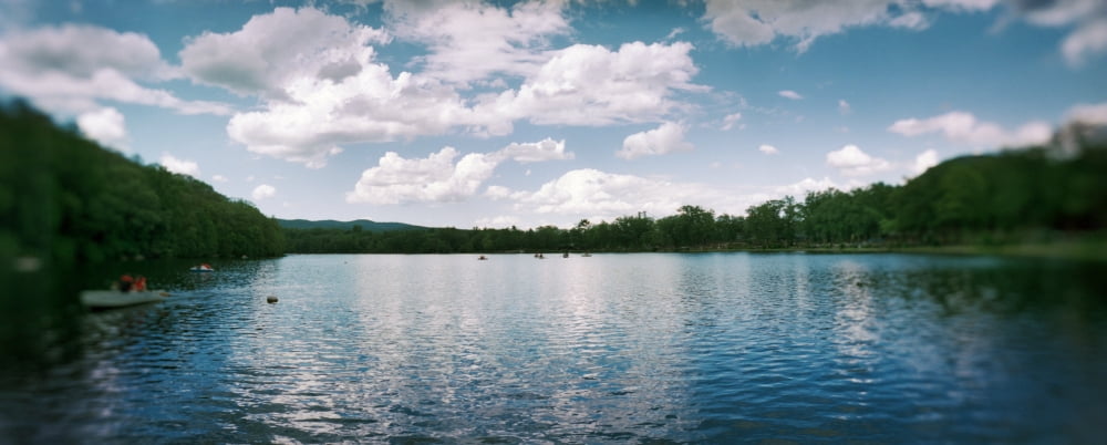 Recreational lake at Bear Mountain State Park Hudson River Rockland County New York State USA Canvas Art - Panoramic Images (12 x 30)