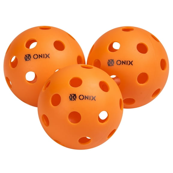 Recruit by ONIX Pickleball Pure Indoor Balls (Orange, 3-Pack), New, 2.5 lb