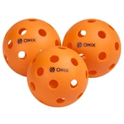 Recruit by ONIX Pickleball Pure Indoor Balls Orange, 3-Pack, New, 2.5 lb
