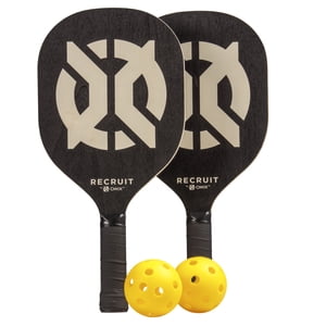 Onix Recruit Wood Pickleball Starter Set, Black