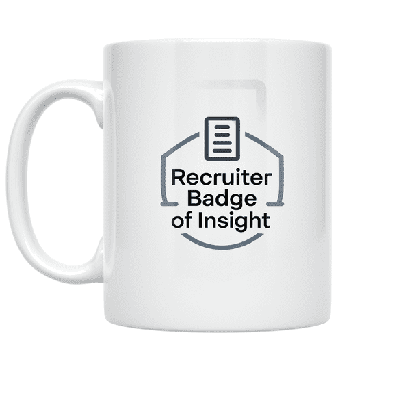 Recruiter Badge of Insight - Recruitment Professional - 11 oz Ceramic Coffee Mug